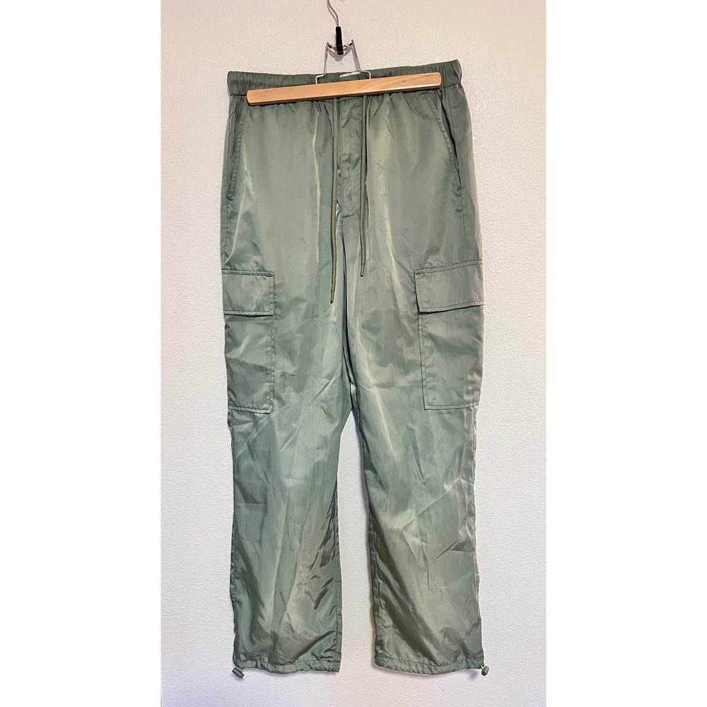 Pistola Cargo Pants Womens Small Green Bluff Parachute Utility Drawstring Ankle